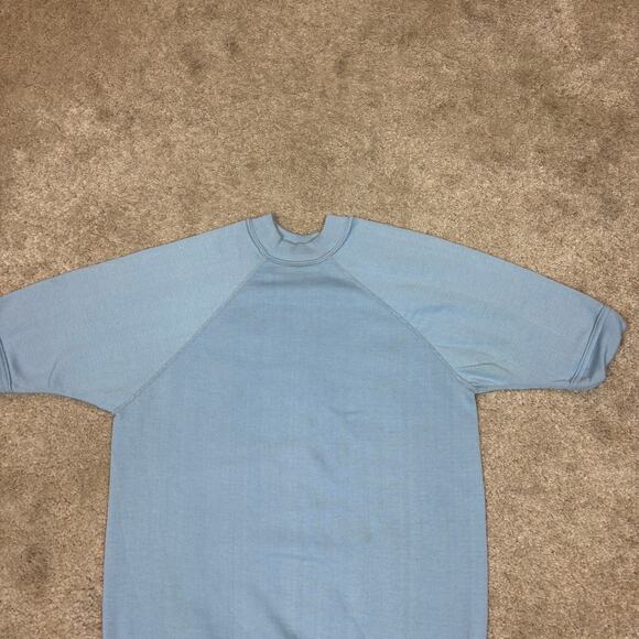 Vintage 70s Mayo Spruce Raglan Short Sleeve Sweatshirt Pullover Top Men's L - Picture 2 of 10